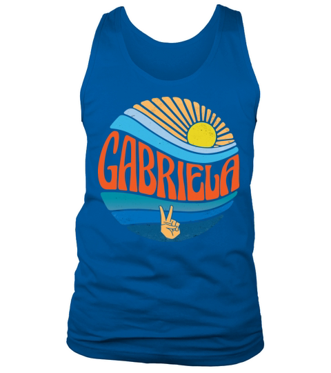 Gabriela Shirt Vintage Sunset Gabriela Groovy Tie Tank Top Unisex