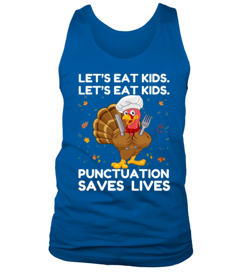 Lets Eat kids Turkey Day Funny Thanksgiving Tank Top Unisex