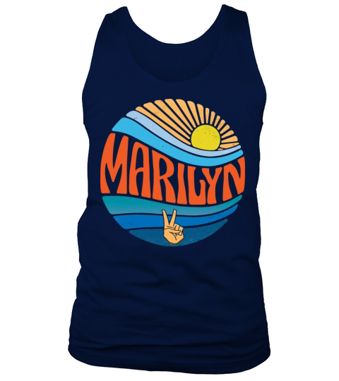 Marilyn Shirt Vintage Sunset Marilyn Groovy Tie Tank Top Unisex