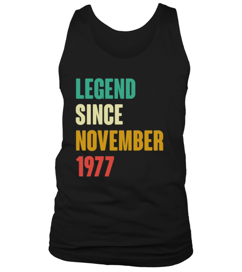 November 1977 45th Birthday 45 Years Old Bday Gif Tank Top Unisex