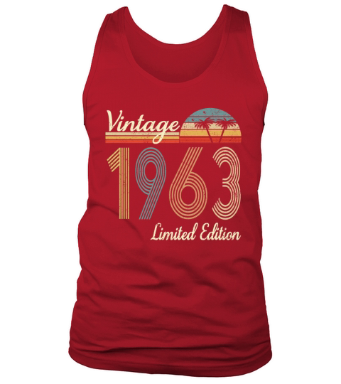 Vintage 1963 Limited Edition 60th Birthday Gift Tank Top Unisex