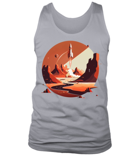 Vintage Space Science Mars Fiction Geek Solar Tank Top Unisex
