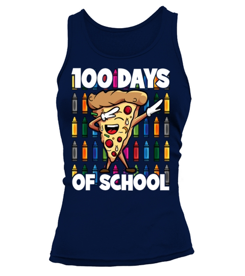 100 Days of School Dabbing Pepperoni Pizza Slice Tank top Woman