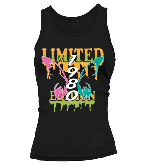 1980 Born Limited Edition Butterfly Gift Tank top Woman