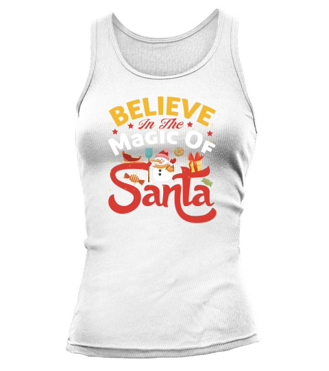 Believe in The Magic Santa Happy Christmas Tank top Woman