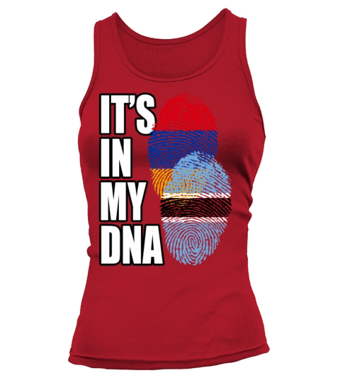 Botswana And Armenian Mix Heritage DNA Flag Tank top Woman