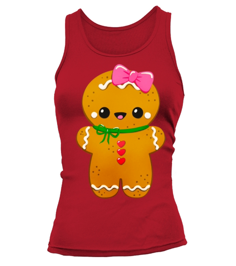 Christmas Cookie Baking Gingerbread Cute Girl Wome Tank top Woman
