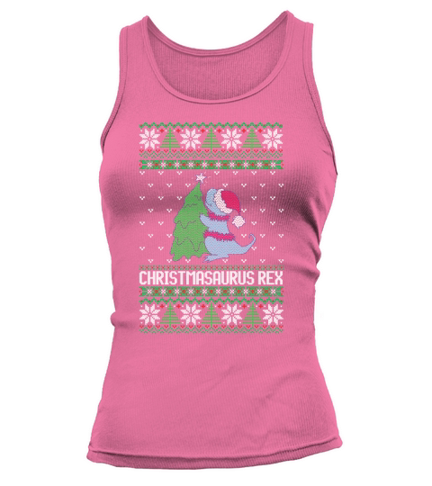 Christmasaurus ugly sweater design Tank top Woman