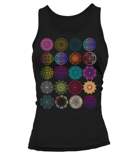 Color Mandala Sarlimak Patchwork Graphic Pattern Tank top Woman