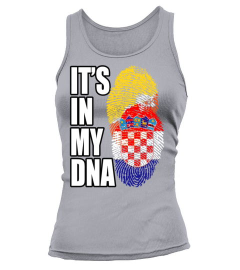 Croatian And Bhutanese Mix Heritage DNA Flag Tank top Woman