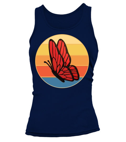 Cute Butterfly Retro Sunset Vintage Animal Insect Tank top Woman