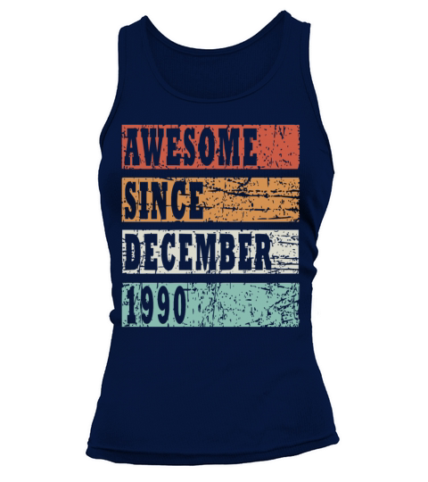 December 1990 birthday greeting retro design Tank top Woman