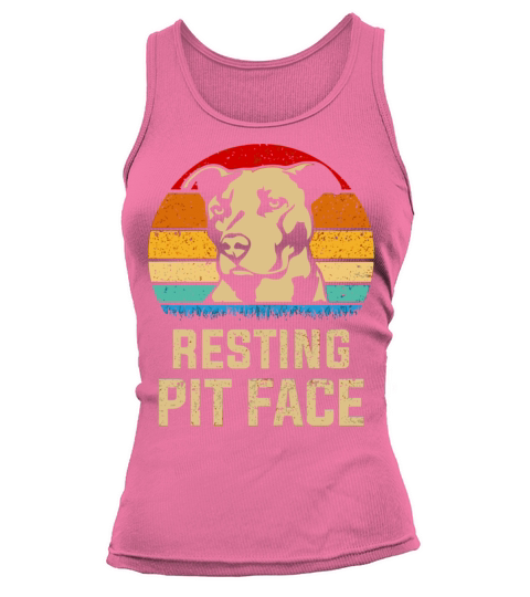 Dog Pitbull Resting Pit Face Funny Vintage For Men Tank top Woman