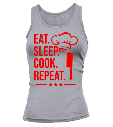 eat sleep cook repeat Tank top Woman