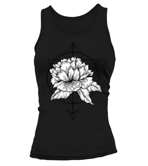 Vintage Abstract Floral Tattoo Tank top Woman