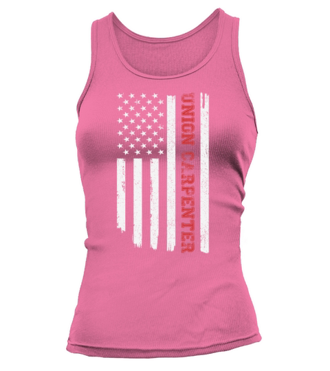 Vintage American USA Flag Union Carpenter Humor Tank top Woman