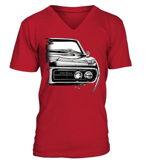 1967 Pontiac Firebird Front Half Grill View Car V-Neck T-shirt