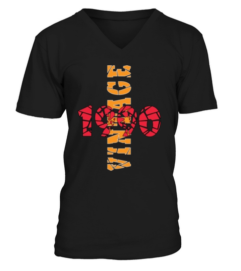 1990 Vintage Birthday Present V-Neck T-shirt