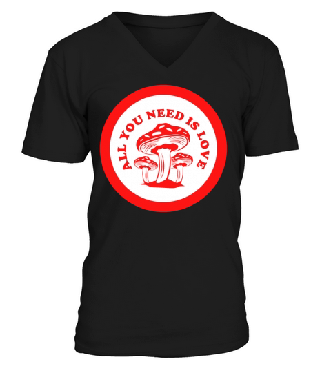 Beautiful Glossy Red Valentine Quote Designer V-Neck T-shirt