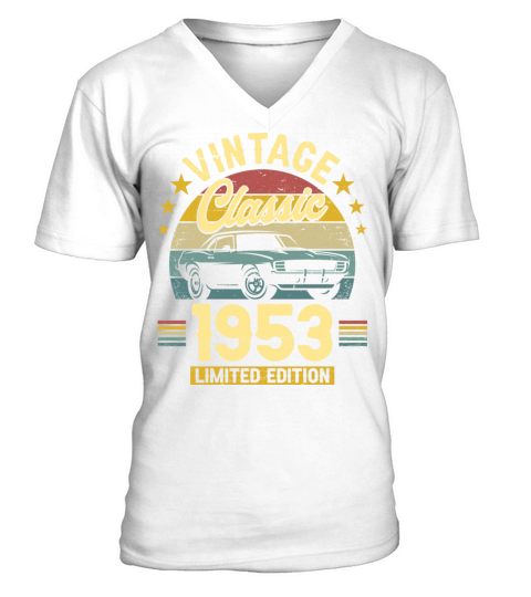 Classic 1953 70 Years Old Vintage 70th Birthday V-Neck T-shirt