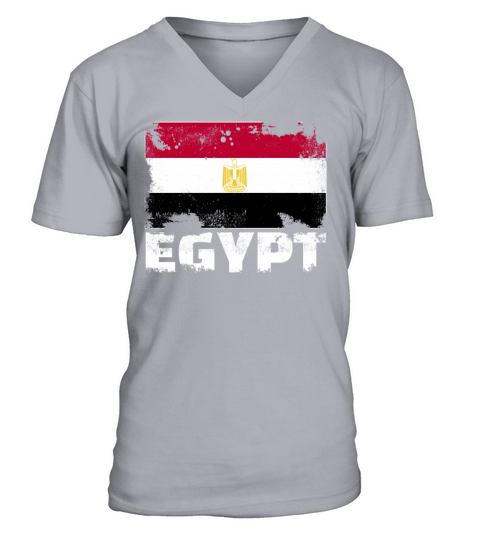 Egypt Flag Vintage Distressed Egyptian Grunge Trav V-Neck T-shirt