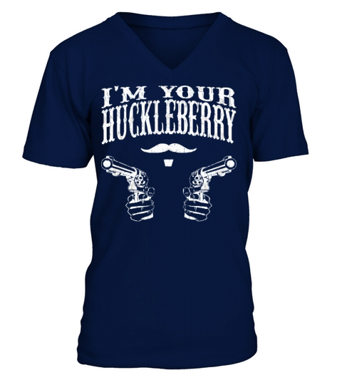 Im Your Huckleberry vintage distressed look V-Neck T-shirt