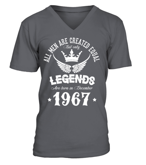 Legends Were Born In December 1967 Birthday V-Neck T-shirt