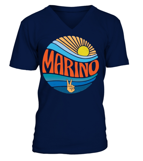 Marino Shirt Vintage Sunset Marino Groovy Tie Dye V-Neck T-shirt