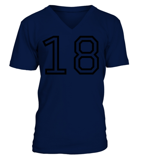 Number 18 V-Neck T-shirt