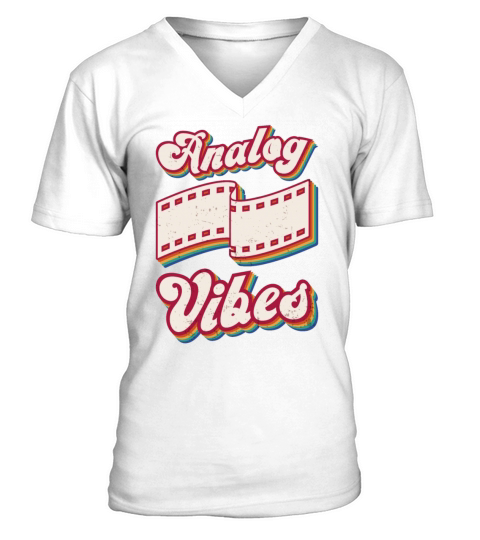 Retro Photographer Vintage Analog Vibes V-Neck T-shirt
