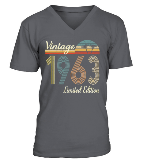 Vintage 1963 Limited Edition 60th Birthday Gift V-Neck T-shirt