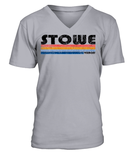 Vintage 1980S Style Stowe Vermont V-Neck T-shirt