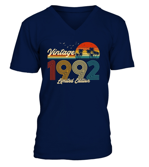 Vintage 1992 Limited Edition Gift for Birthday V-Neck T-shirt