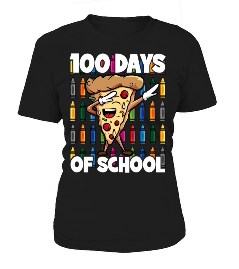 100 Days of School Dabbing Pepperoni Pizza Slice Women's T-Shirt