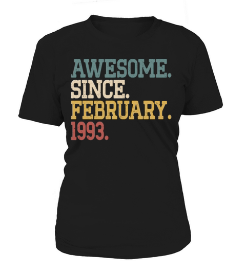 30th birthday awesome since vintage february 1993 Women's T-Shirt
