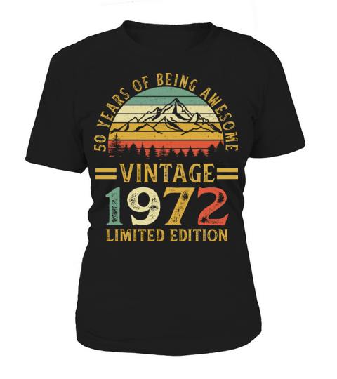 50 Years of Being Awesome Vintage 1972 Women's T-Shirt