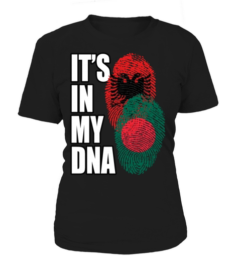 Albanian And Bangladeshi Mix Heritage DNA Flag Women's T-Shirt