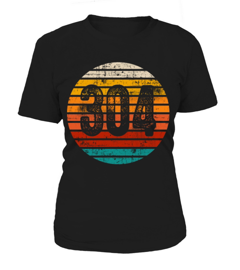 Distressed Vintage Sunset 304 Area Code Women's T-Shirt