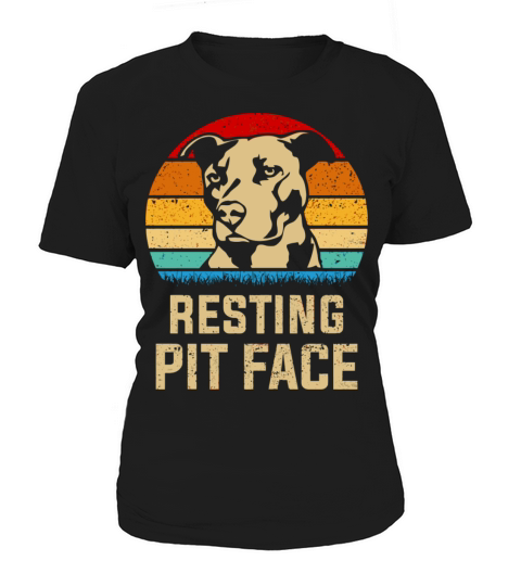 Dog Pitbull Resting Pit Face Funny Vintage For Men Women's T-Shirt