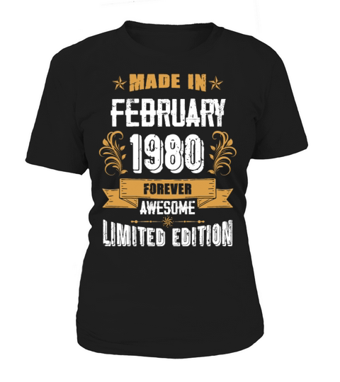 February 1980 Vintage Birthday Present Women's T-Shirt