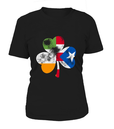 Premium Irish Puerto Rican Shamrock Puerto Rico Flag St Patricks Day shirt Women's T-Shirt