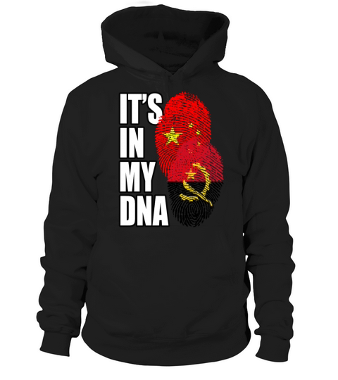 Angolan And Chinese Mix Heritage DNA Flag Hoodie Unisex