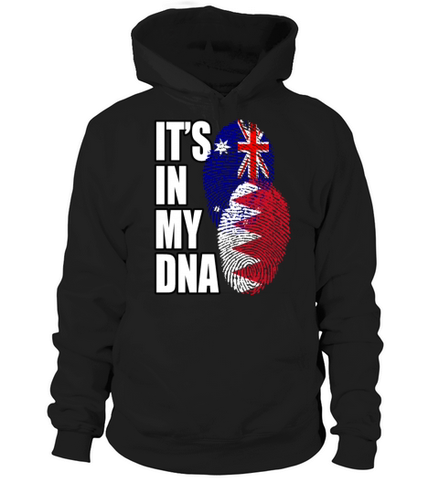 Bahraini And Australian Mix Heritage DNA Flag Hoodie Unisex