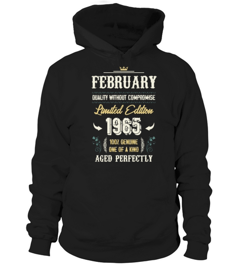 February 1965 Vintage Birthday Present Hoodie Unisex