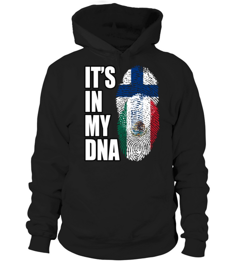 Finland And Mexican Mix Heritage DNA Flag Hoodie Unisex