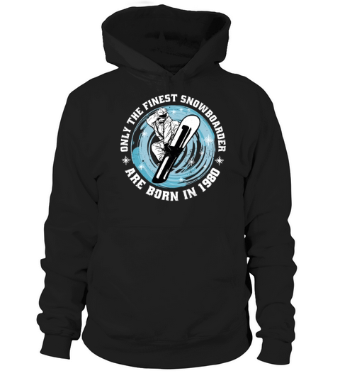 Snowboarder Vintage 1980 Birthday Snowboarding Hoodie Unisex