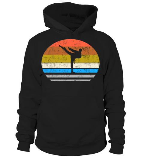 Taekwondo Fighter - Retro Style Silhouette Hoodie Unisex