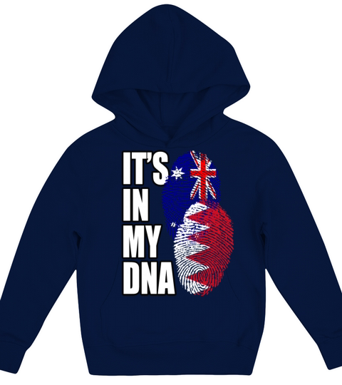 Bahraini And Australian Mix Heritage DNA Flag Kids Hoodie