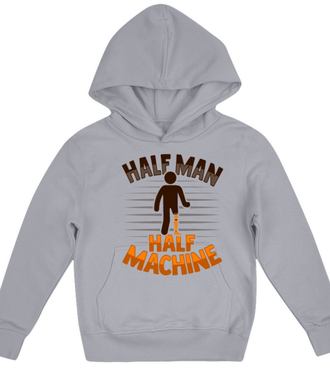 Bionic Amputee Joke Leg Prosthetic Design for a Kids Hoodie