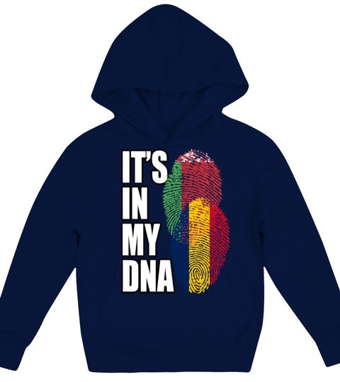 Chadian And Belarusian Mix Heritage DNA Flag Kids Hoodie